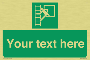 Custom Emergency Escape Ladder Sign